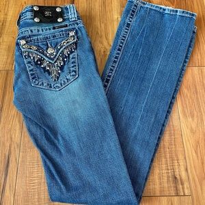 Miss Me Boot Cut Aztec Rhinestone Size 25